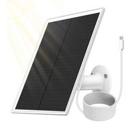 Vegena Panneau Solaire 6 W Panneaux Solaires pour Caméra De Sécurité Type-C 5 V Haute Efficacité Chargeur Solaire Étanche avec Montage Réglable À 360°