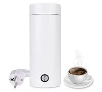 Vegena Petite bouilloire électrique portable - 400 ml - Mini bouilloire électrique avec arrêt automatique - 5 min d’ébullition rapide pour thé, lait, café - Blanc