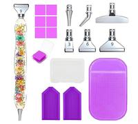 Vegena Stylo Diamond Painting, Diamond Painting Accessoires Stylo avec 6 Styles de Forets Métalliques Remplaçables, Outil de Peinture Diamant pour Adultes Enfants Débutant Diamant Peinture Broderie