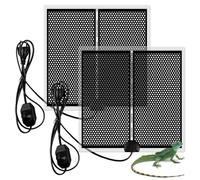 Vegena Tapis Chauffant Reptile,2 PIÈCES 28X28CM 14W Tapis Chauffant Terrarium,Coussin Chauffant Terrarium Réglable avec Contrôle De Température,Terrarium Tapis Chauffant pour Reptiles