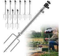 Vegenight Fishing Bracket,Stainless Steel Fishing Rod Brackets,Game Camera And Trail Mount Bracket,Retractable Adjustable Rod Holder