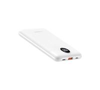 VEGER Batterie Externe 10000mAh, 22.5W Mince Légère en Mini Taille Powerbank, USB C Chargeur Portable avec LED Display, PD & QC 3.0 Power Bank Compatible avec iPhone/iPad/Samsung/Huawei/Xiaomi Blanc