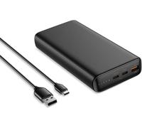 VEGER Power Bank T100 - 20 000mAh LCD Quick Charge PD 65W convient aussi pour les ordinateurs portables Noir (W2032C-100)