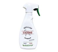 VEGESTOP Répulsif Chiens - Spécial extérieur - 500 ML - Dissuasif - Anti Urine, Excrément, Destruction Jardin et Parterre - Spray Vaporisateur