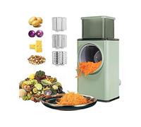 Vegetable Chopper Multifunctional Kitchen Cutter Rotary Cheese Grater 3-in-1 Shredder Slicer Grinder Salad Maker Machine with Stainless Steel Roller