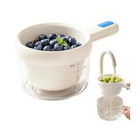 Vegetable Cleaner Basin - 2 Layer Basket With Handle, Food Prep Sieve