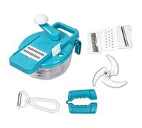 Vegetable Cutter Hand-Crank Processor - with Large Container Hand Guard for | Kitchen Fruit Chopper Garlic Grinder for Onion Carrot Tomato | Potato Home Apartment Meal Prep Cooking Vegetable Cutter with