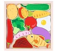 Vegetable en bois puzzle puzzle jouet enfants enfants Gift d'apprentissage éducatif pour un ajustement de forme supérieur à 3 ans