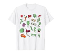 Vegetable Field Guide Modern Illustrated Garden Veggies T-Shirt