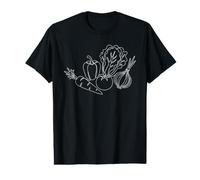 Vegetable Line Art Organic Farmer T-Shirt Graphique avec Valeur