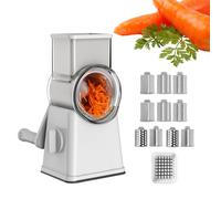 Vegetable Shredder Slicer - Rotary Kitchen Grater Machine With Handle | Hand Rock Manual Multifunctional Cylinder Vegetable Shredder | Kitchen Slicer For Cheese With Handle For Nuts, Potato, Carrot