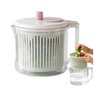 Vegetable Spinner - Manual Fruit Washing Bowl Kitchen Utensil, Lettuce Washer Spinner Strainer Bowl for Salad Cleaning | Multi Purpose Vegetable Dryer for Home Kitchen Apartment Camping Picnic Meal