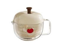 Vegetable Washer - ABS, 21x17cm Double Layer Kitchen Gadgets Hand-Crank Strainer | Comfortable Handle Berry Washer Vegetable Cleaner Device, Manual Salad Spinner For Produce, Berries