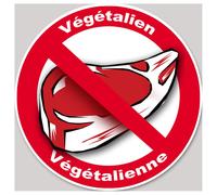 Végétalien Et Végétalienne Steack - 15cm - Sticker/Autocollant