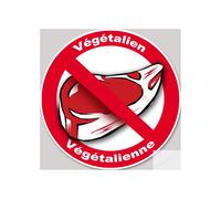 Végétalien Et Végétalienne Steack - 20cm - Sticker/Autocollant