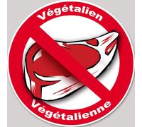 Végétalien Et Végétalienne Steack - 5cm - Sticker/Autocollant