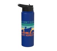 Végétalien, ne mange pas mes potes, drôle, végétarien Stainless Steel Insulated Water Bottle