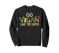 Vegetarian Go Vegan Save Earth Plantes Légumes Amateur de Nourriture Sweatshirt