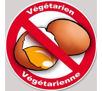 Végétarien Et Végétarienne Oeufs - 15cm - Sticker/Autocollant