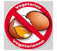 Végétarien Et Végétarienne Oeufs - 15cm - Sticker/Autocollant