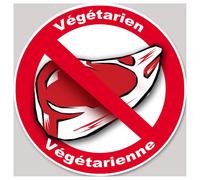 Végétarien Et Végétarienne Steack - 20cm - Sticker/Autocollant