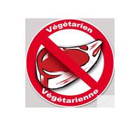 Végétarien Et Végétarienne Steack - 20cm - Sticker/Autocollant