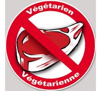 Végétarien Et Végétarienne Steack - 5cm - Sticker/Autocollant