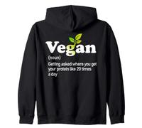 Végétarien Vegan Définition Plantes Légumes Amateur de Nourriture Sweat à Capuche
