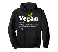 Végétarien Vegan Définition Plantes Légumes Amateur de Nourriture Sweat à Capuche