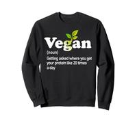 Végétarien Vegan Définition Plantes Légumes Amateur de Nourriture Sweatshirt