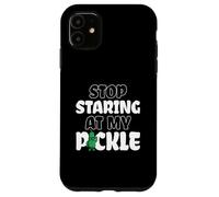 Végétarien Végétalien Concombre Stop Staring at My Pickle Coque pour iPhone 11
