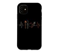 Végétarisme Heartbeat Vintage ECG Cardiogramme Rétro Coque pour iPhone 11