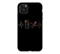 Végétarisme Heartbeat Vintage ECG Cardiogramme Rétro Coque pour iPhone 11 Pro Max