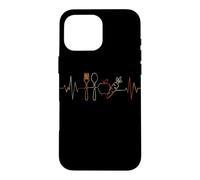 Végétarisme Heartbeat Vintage ECG Cardiogramme Rétro Coque pour iPhone 16 Pro Max