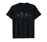 Végétarisme Heartbeat Vintage ECG Cardiogramme Rétro T-Shirt