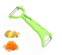 Veggie Glide - Éplucheur Double Fonction en Acier Inoxydable, 2 en 1 pour Éplucher et Râper, Éplucheur à Fruits et Légumes avec Poignée Ergonomique(vert)