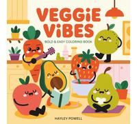 Veggie Vibes Coloring Book: Bold and Easy Kawaii Adorable Fruits & Vegetables Living Their Daily Life Stress Relief Activity Pages for Adults & Teens