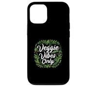 Veggie Vibes Only Plant Based Vegetarian Vegan Lifestyle Coque pour iPhone 12/12 Pro