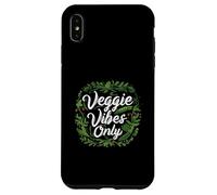 Veggie Vibes Only Plant Based Vegetarian Vegan Lifestyle Coque pour iPhone XS Max
