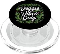 Veggie Vibes Only Plant Based Vegetarian Vegan Lifestyle PopSockets PopGrip pour MagSafe