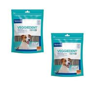 VeggieDent S | Lamelles à mâcher Petits Chiens | 2 x 224 g | Végétarien | Virbac | Aliment complémentaire | Pour l’hygiène dentaire et la fraîcheur de l’haleine au quotidien | Végétarien | Pack Doubl