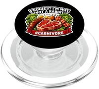 Veggies I'm Not A Rabbit Carnivore Diet Fan de Diet Mangeur de Viande PopSockets PopGrip pour MagSafe