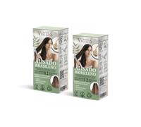 VEGLISS Kit Lissage Brésilien Maison à la Kératine Végétale - Shampooing 30ml +Traitement 120ml - Formule Vegan - Anti Frisottis Jusqu’à 12 Semaines - Hydrate et Contrôle le Volume (Paquet de 2)