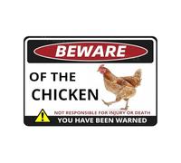 VEGlkj Panneau « Beware Of The Pig » « You Have Been Warned » en aluminium - Panneau d'avertissement pour porte de zoo, clôture, porte, cour, décoration murale - 20,3 x 30,5 cm
