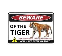 VEGlkj Panneau « Beware Of The Pig » « You Have Been Warned » en aluminium - Panneau d'avertissement pour porte de zoo, clôture, porte, cour, décoration murale - 20,3 x 30,5 cm