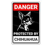 VEGlkj Panneau d'avertissement en aluminium « Danger Protected By Pitbull Beware Of Dog » - 20,3 x 30,5 cm