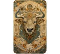 VEGlkj Panneau en métal du zodiaque Taureau des douze s, signe astrologique céleste, décoration d'intérieur, art mural rétro pour salon, bar, plaque horoscope vintage pour les amateurs d'astrologie