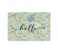 VEGlkj Plaque en métal rustique rétro aquarelle marguerite florale avec feuilles d'art fantaisie décoration murale pour bar, bureau, cuisine, salon, chambre à coucher, cour 20,3 x 30,5 cm