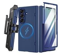 VEGO Coque pour Samsung Z Fold 7 avec protecteur d'écran [compatible avec Magsafe] [avec clip ceinture] [protection des charnières] Coque de protection magnétique en polycarbonate rigide anti-chute