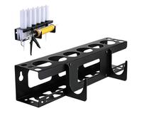 VEGOATY Étagère de rangement pour cartouches : support de cartouches en silicone mural multifonction pour 6 cartouches, porte-seringue en silicone pour atelier et garage (noir)